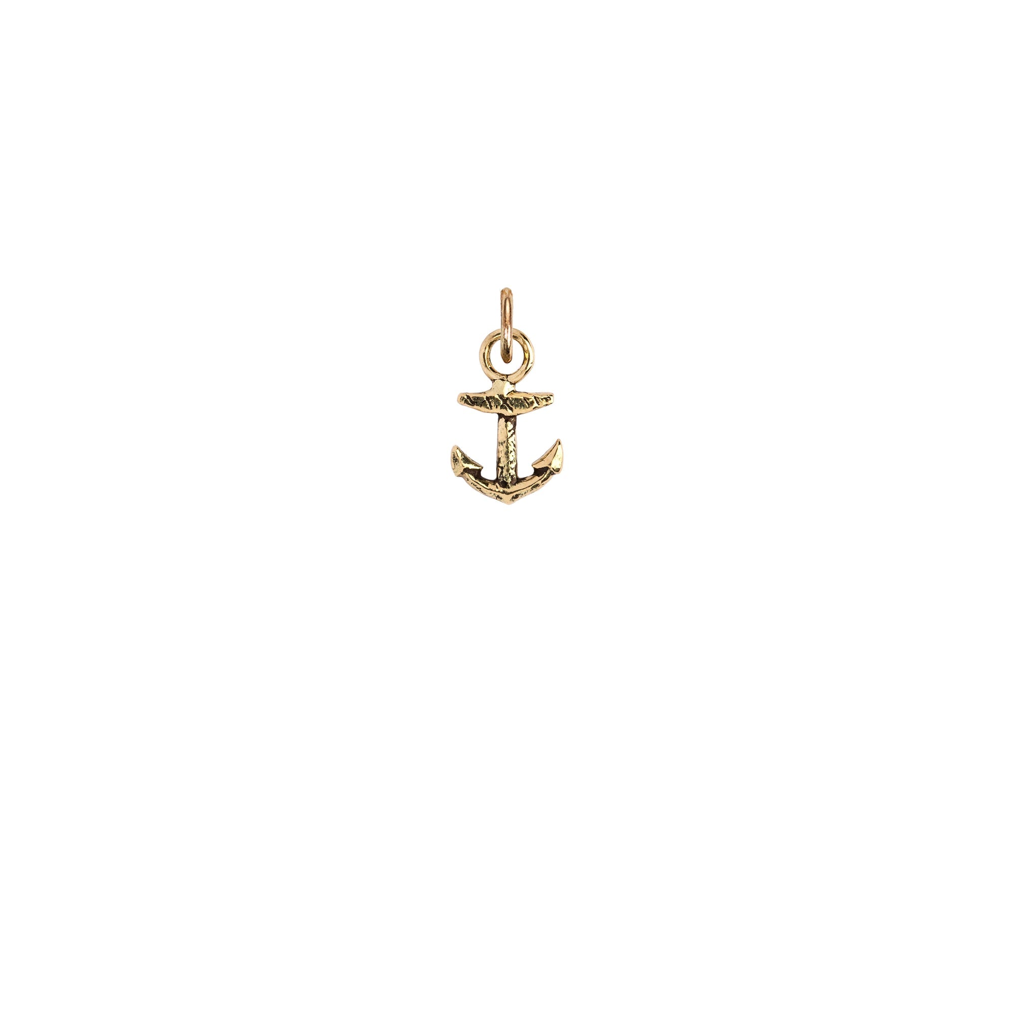 14K Gold Anchor Symbol Charm