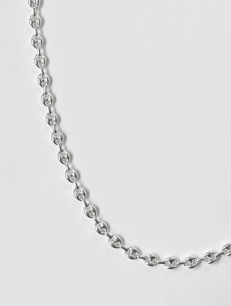 Wide Gemma Necklace Silver