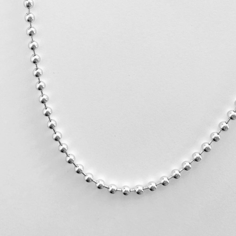 Ball Chain Necklace Silver