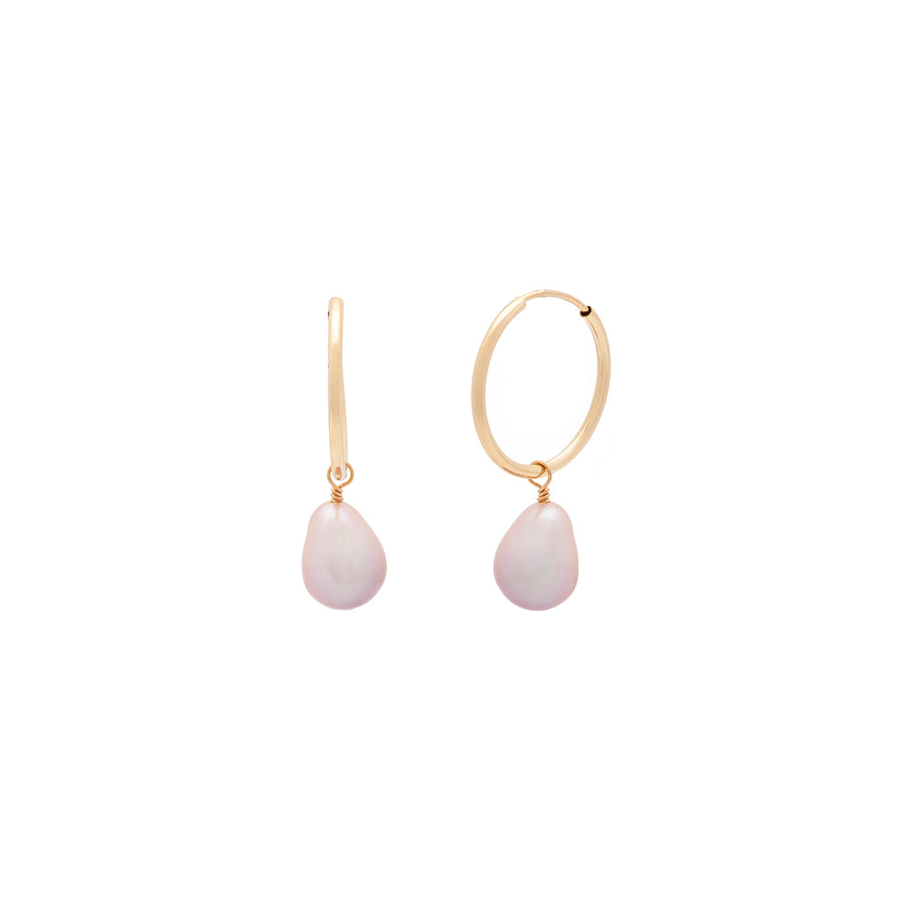 Pink Pearl Airlight Hoops