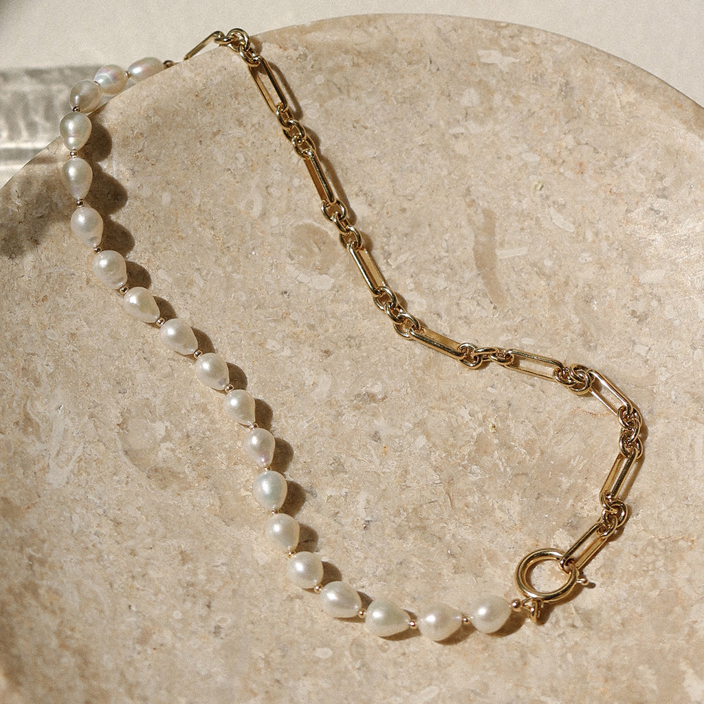 Dual Necklace Pearl