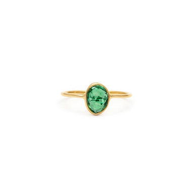 10K Rosecut Ring Emerald