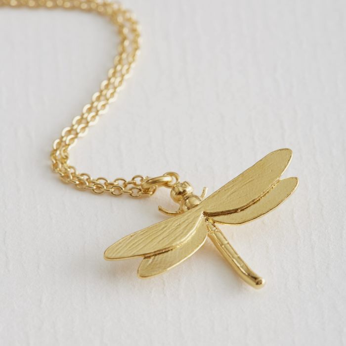 Dragonfly Necklace Gold