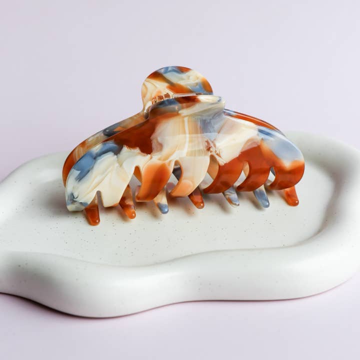 The Agatha Hair Clip Blue-Grey Multi