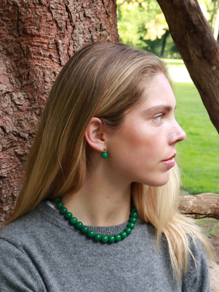 Faro Necklace Green Jade