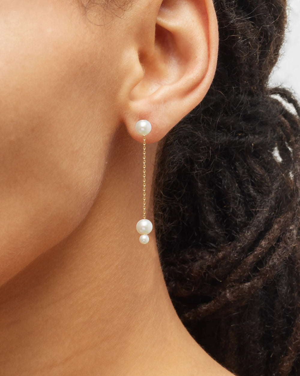Duo Pearl Drop Earrings