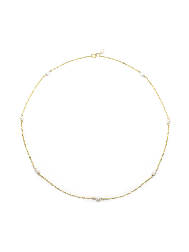 Pearl Station Shimmer Necklace