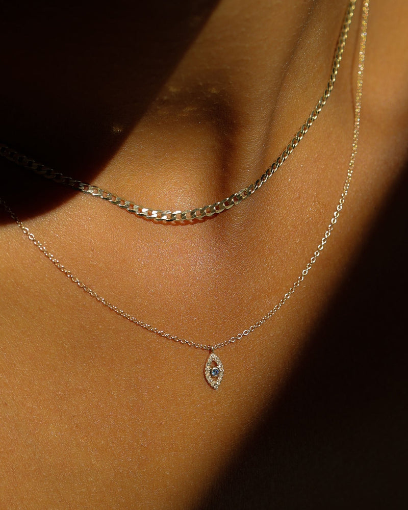 14K Evil Eye Necklace