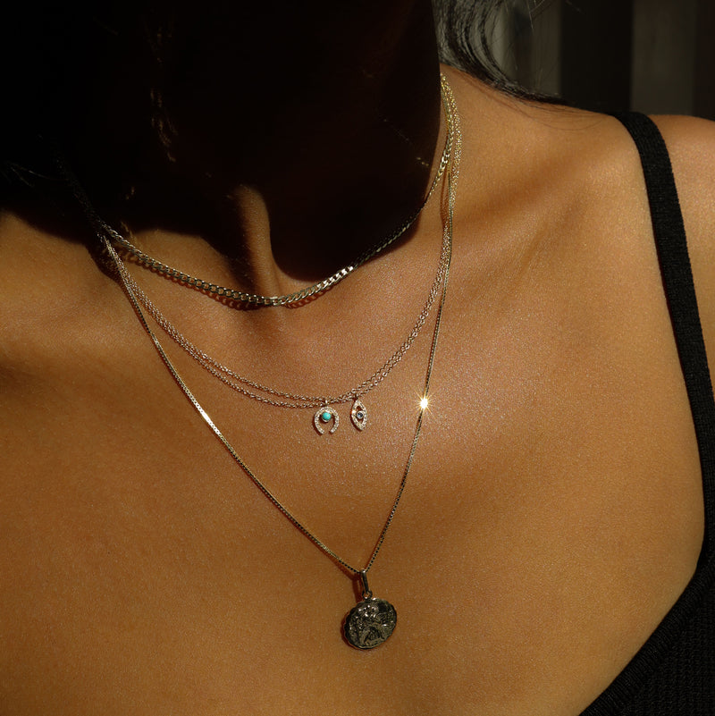14K Evil Eye Necklace