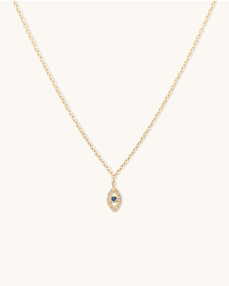 14K Evil Eye Necklace