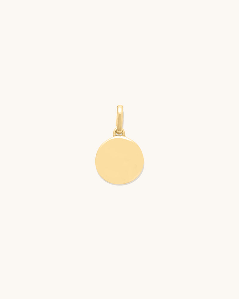 14K Love Token Pendant Round