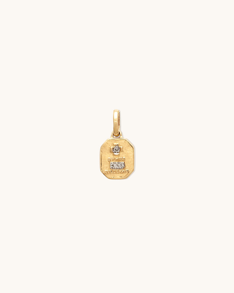 10K Love Token Pendant Square