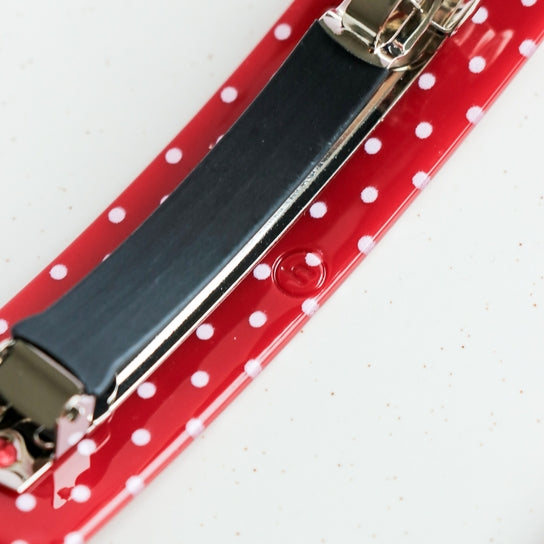The Tara Hair Clip Red Polka Dot