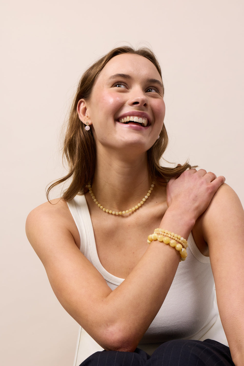 Hailey Necklace Yellow Jade