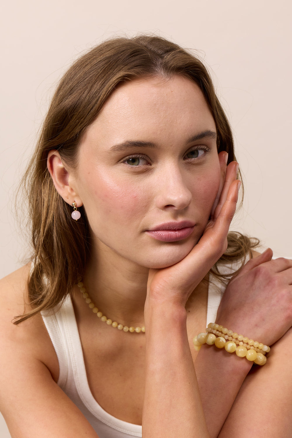 Petite Stretch Bracelet Yellow Jade