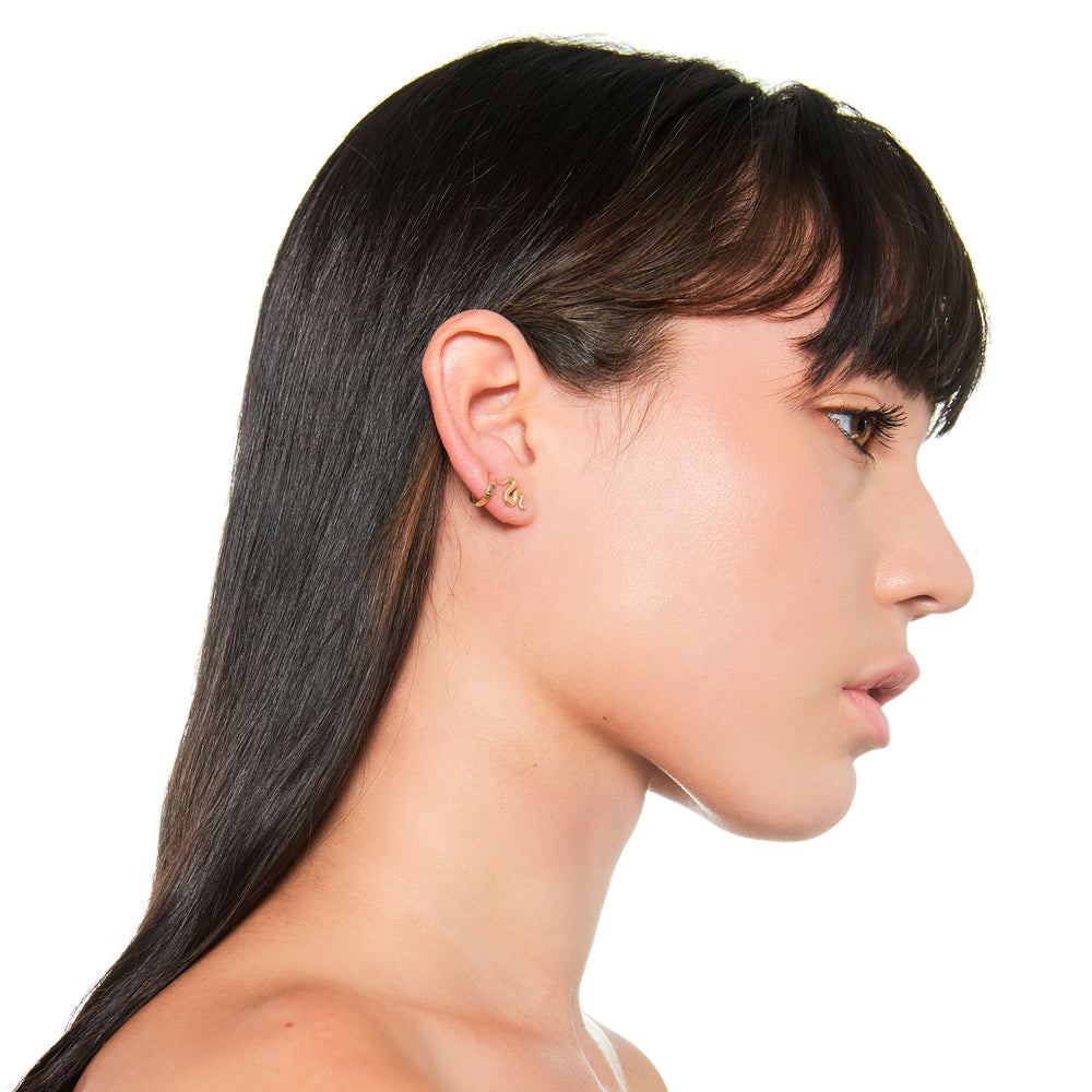 10K Snake Goddess Studs
