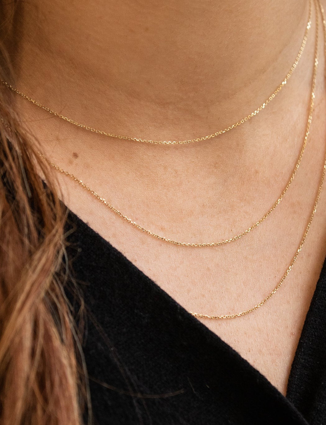 14K Gold Beveled Oval Cable Chain