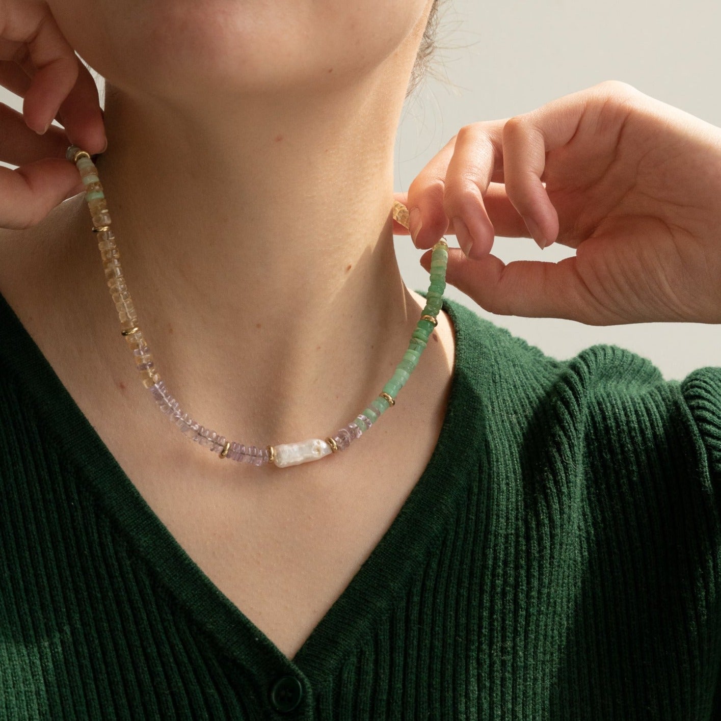 Helios Ombre Gemstone Necklace