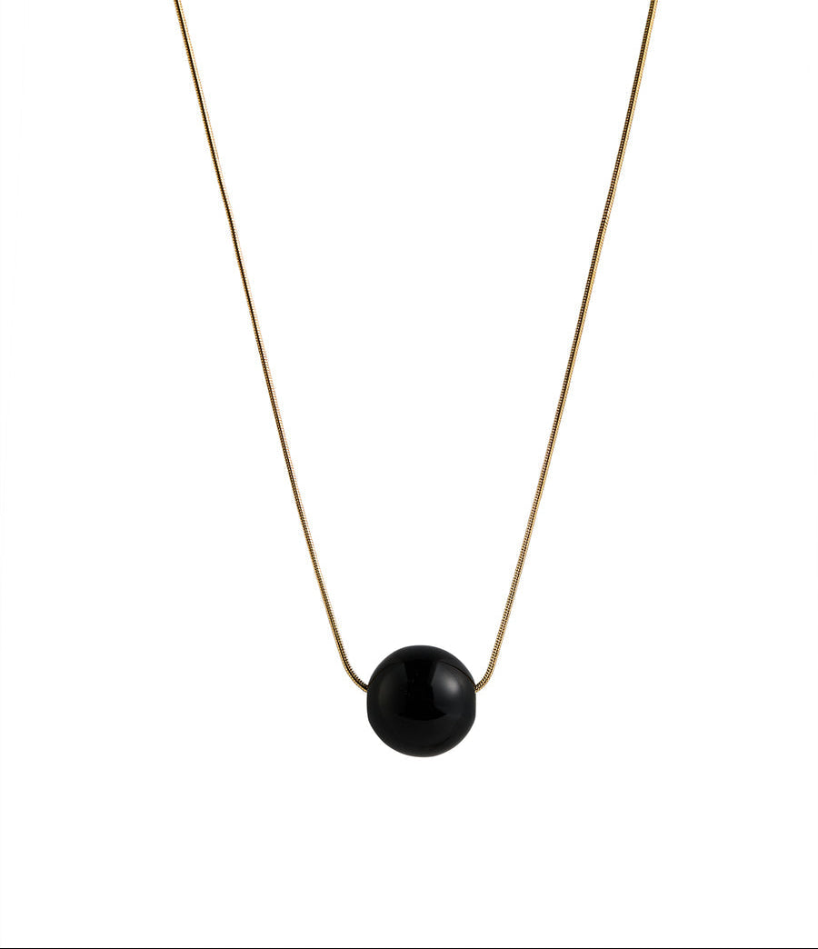 Loter Necklace Obsidian Gold