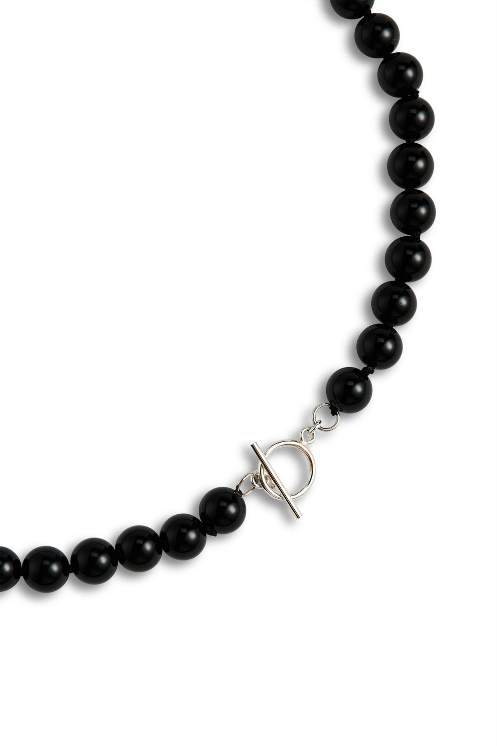 Classic Boule Necklace Black Tourmaline Long