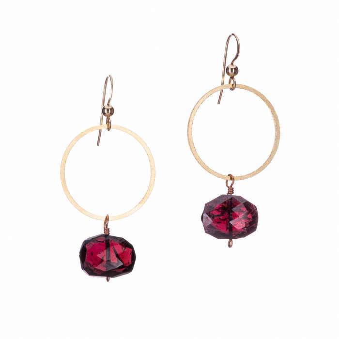 XL Rhea Earrings Garnet