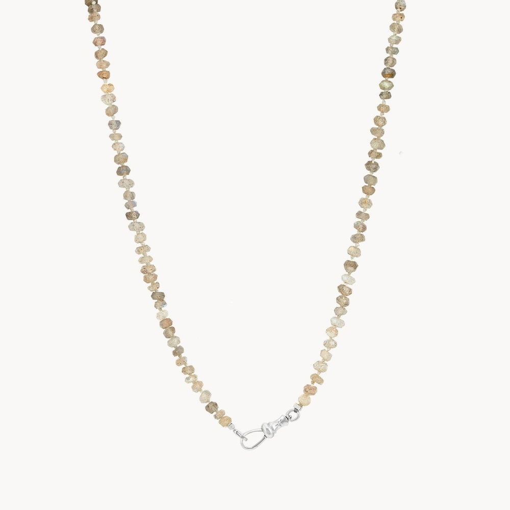 Labradorite Beaded Mood Necklace Silver