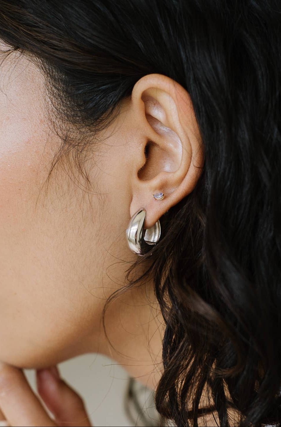 Hazel Hoops Silver