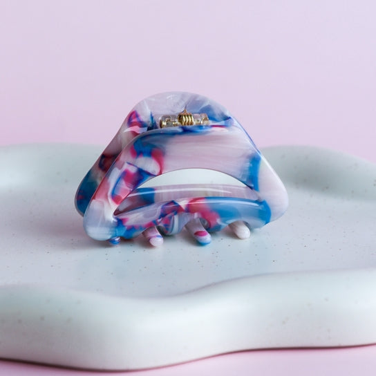 The Flavia Hair Clip Pink & Blue