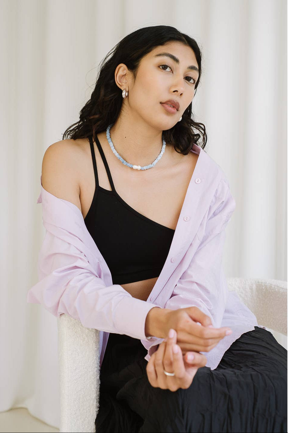 Hazel Hoops Silver
