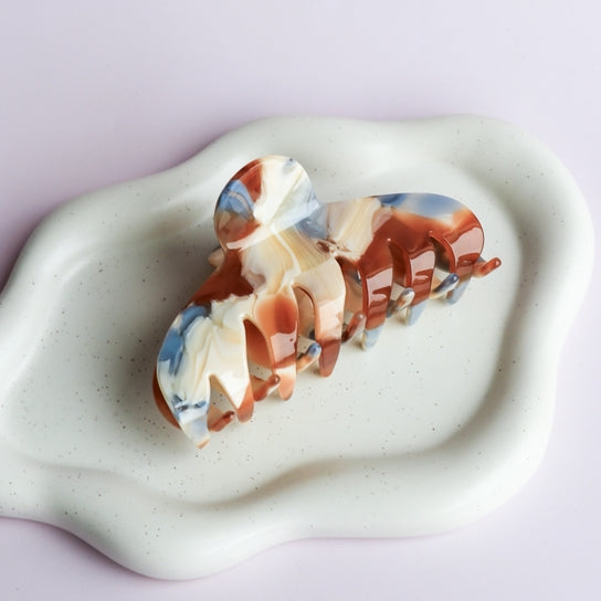 The Agatha Hair Clip Blue-Grey Multi