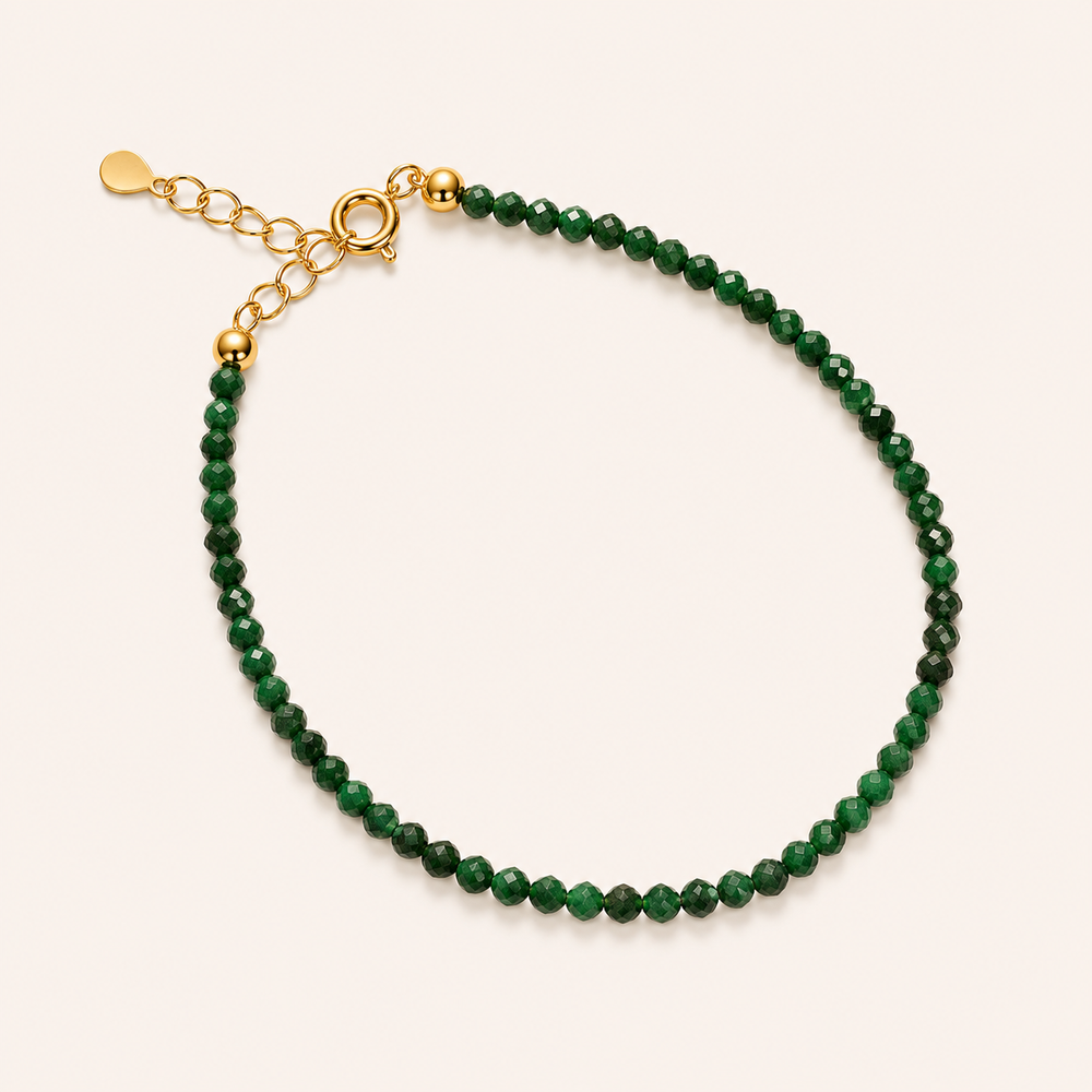 Petite Gemstone Bracelet Malachite