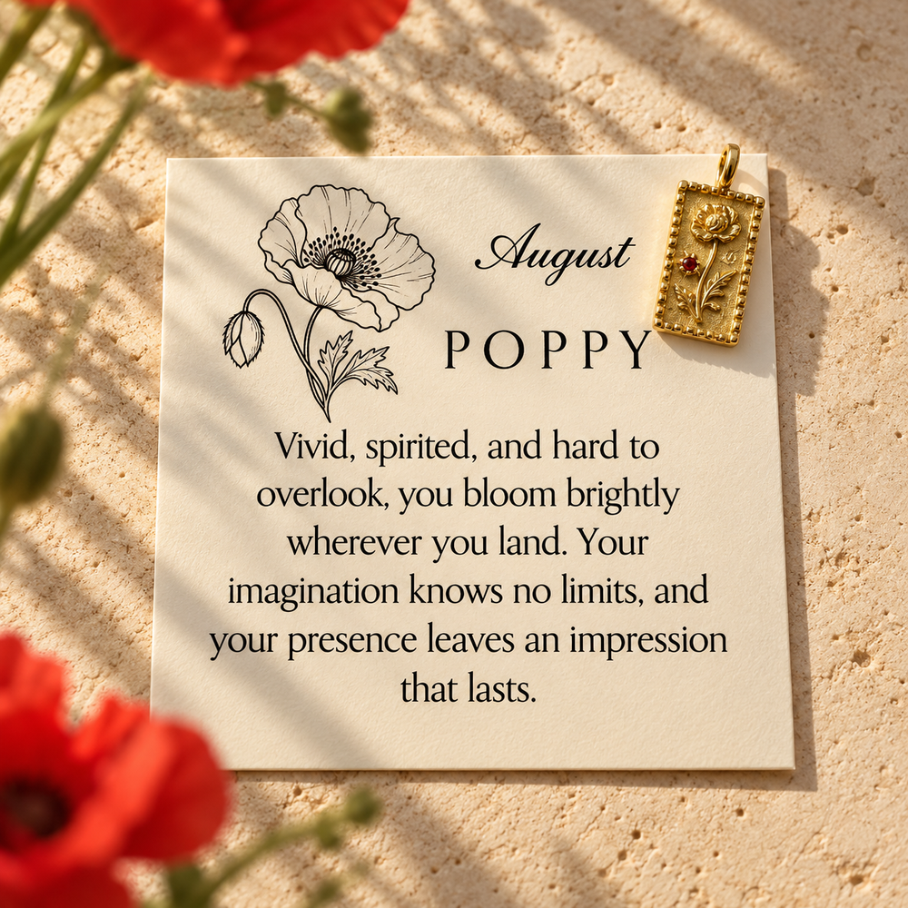 August Garden Charm - Poppy