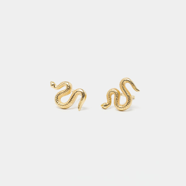 10K Snake Goddess Studs