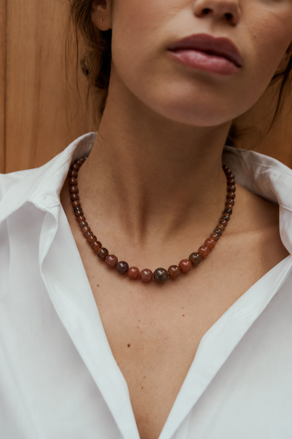 Vera Necklace Purple-Brown Aventurine
