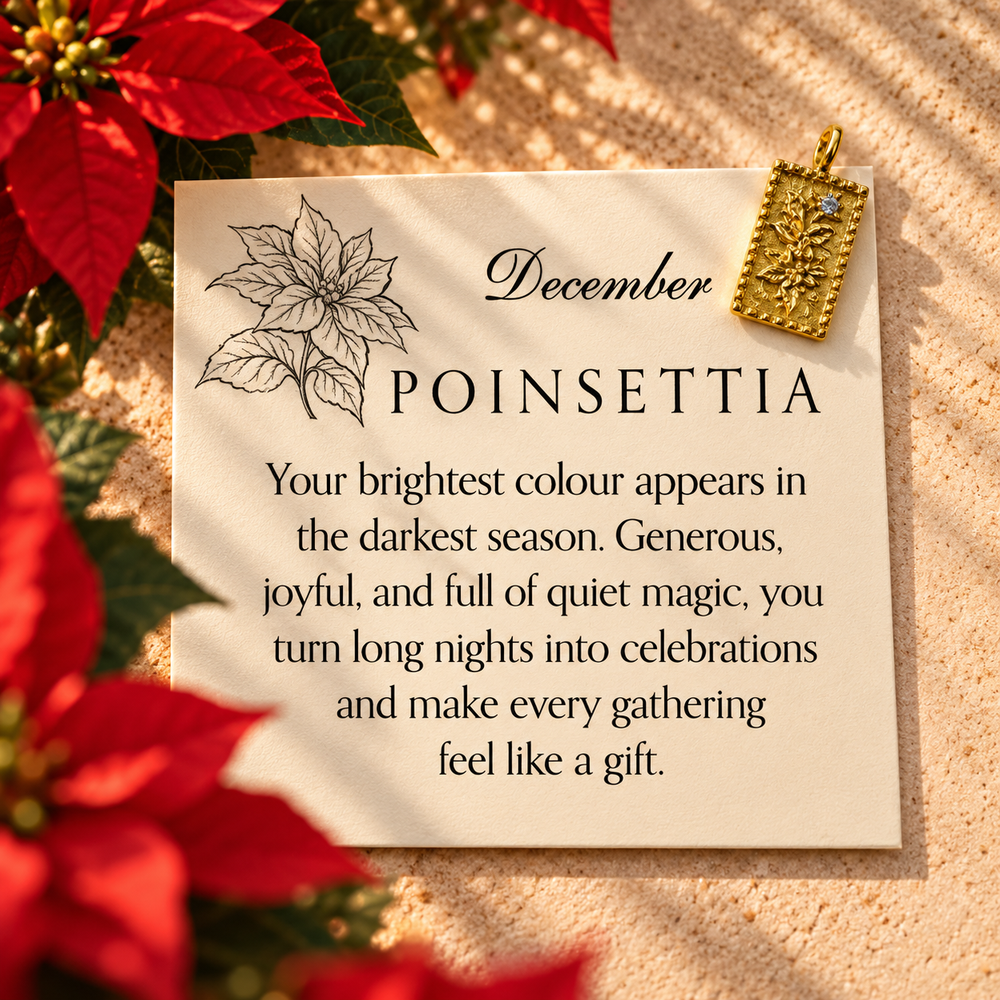 December Garden Charm - Poinsettia