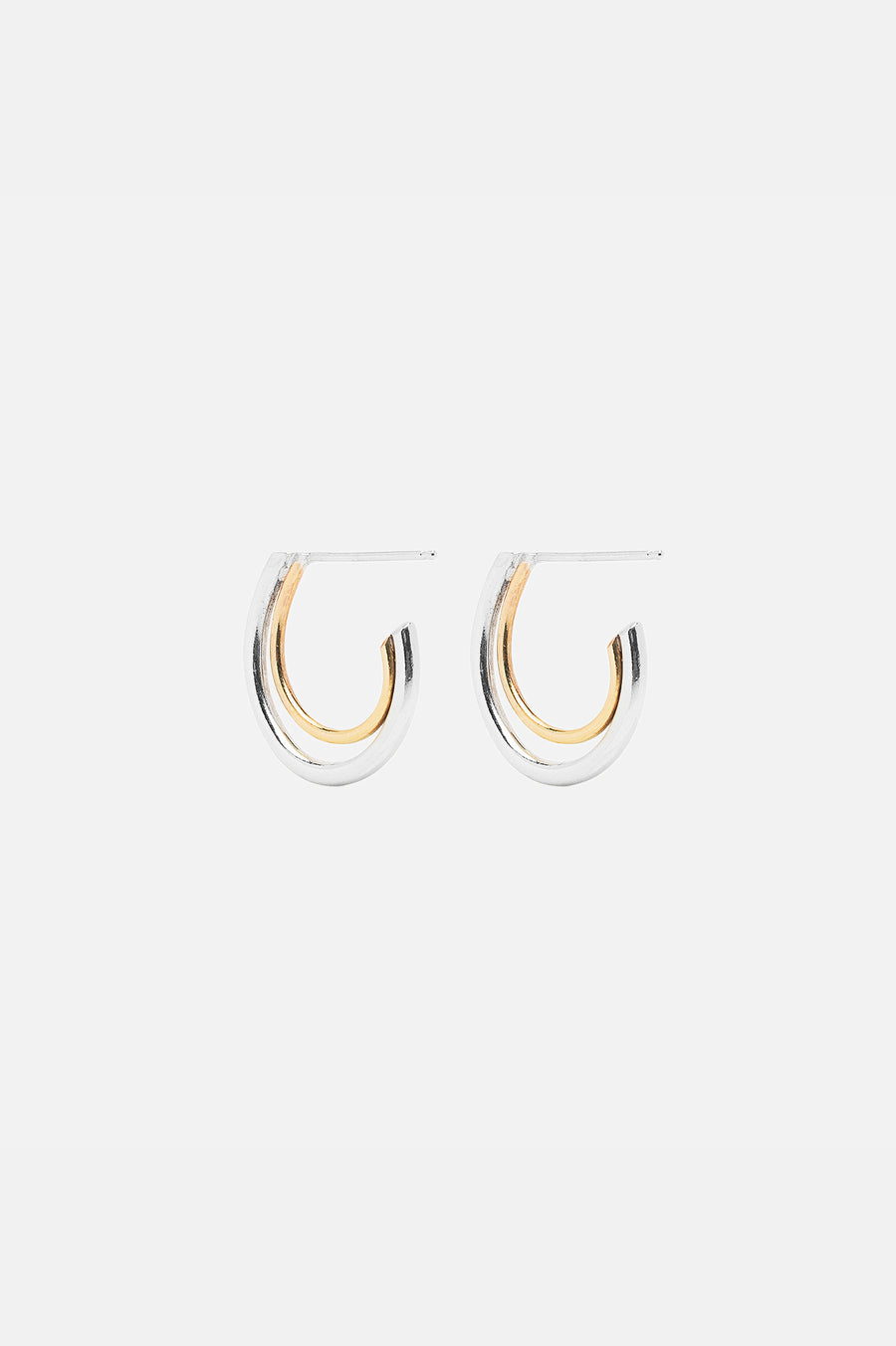 Halo Two-Toned Hoops