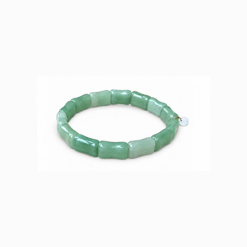 Alva Stretch Bangle Green Aventurine