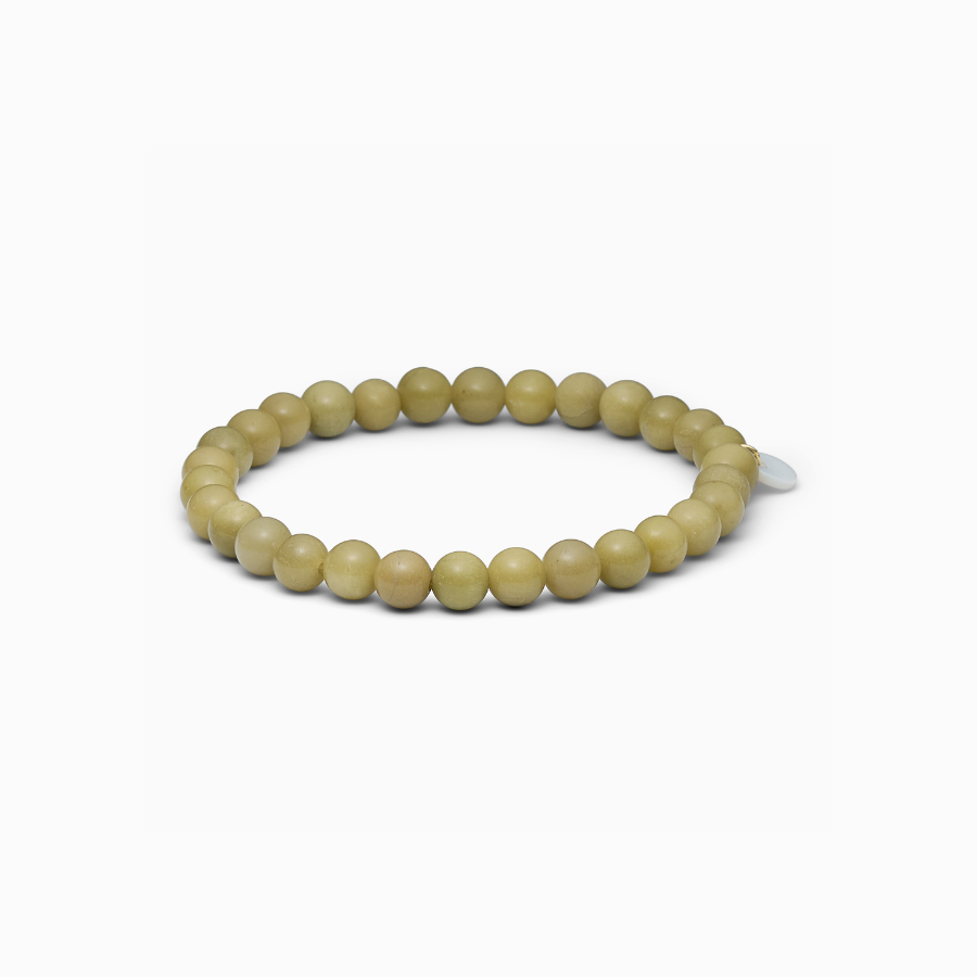 Essential Stretch Bracelet Green Alashan Agate