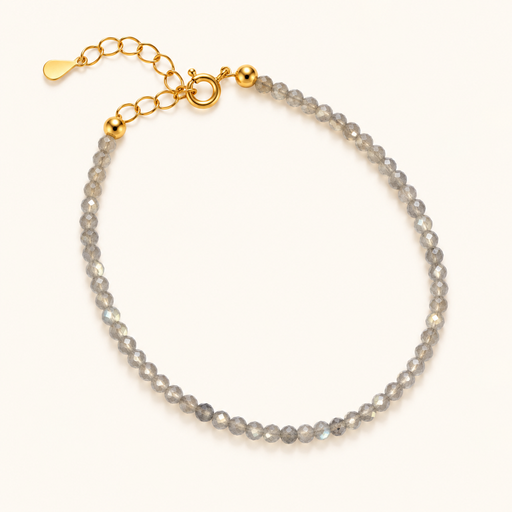 Petite Gemstone Bracelet Grey Moonstone