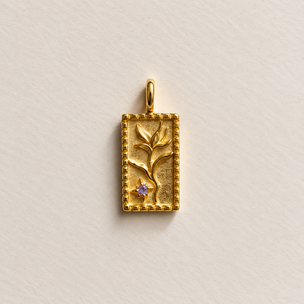 February Garden Charm - Violet