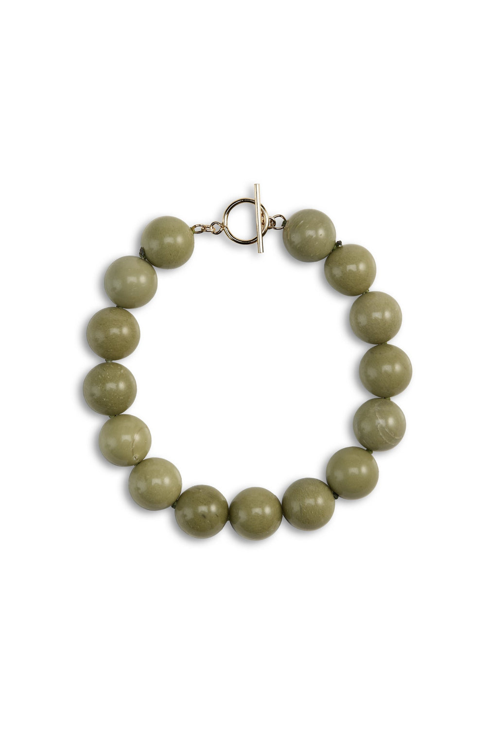 Grand Boule Bracelet Avocado Jasper