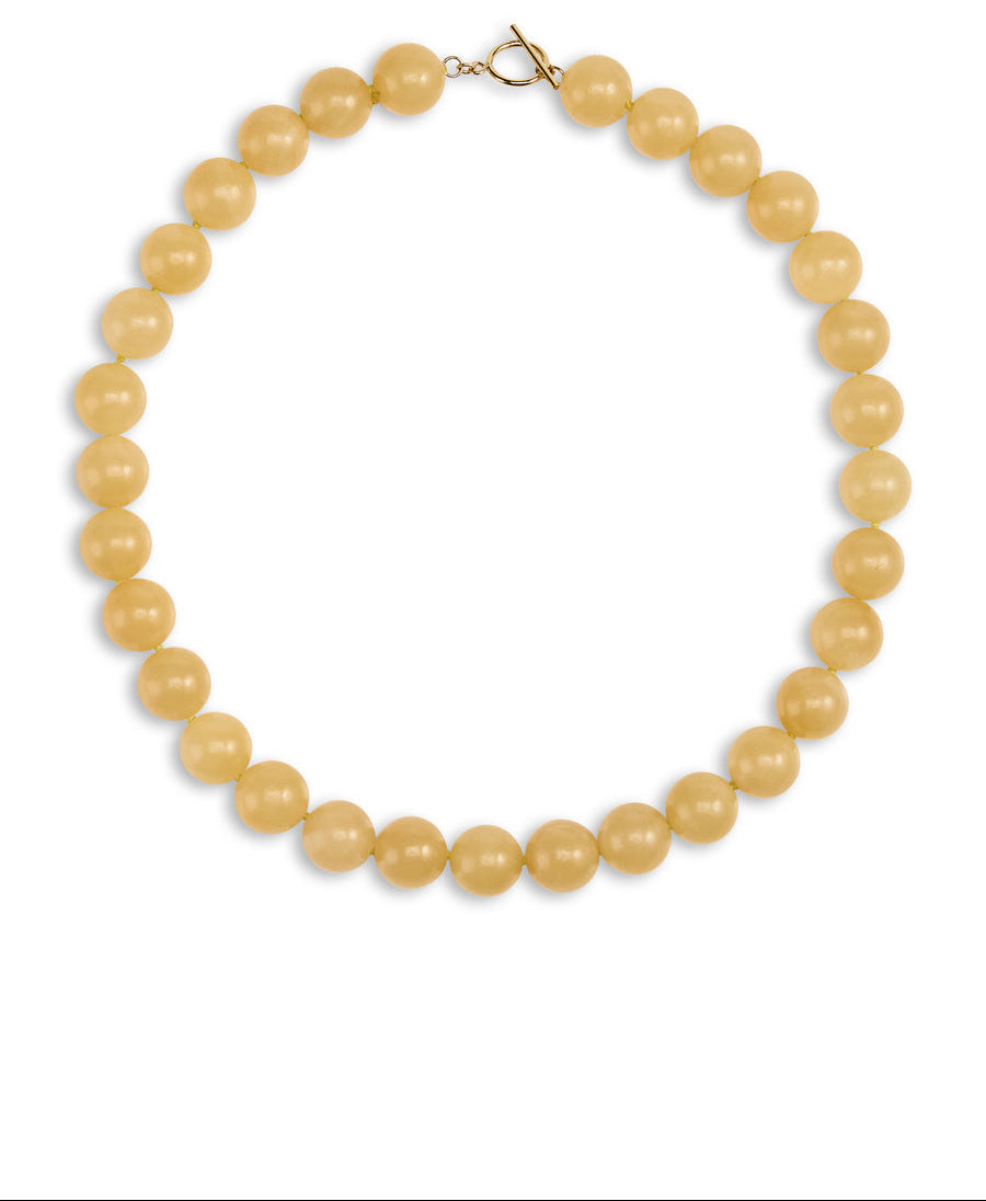 Grande Boule Necklace Honey Jade