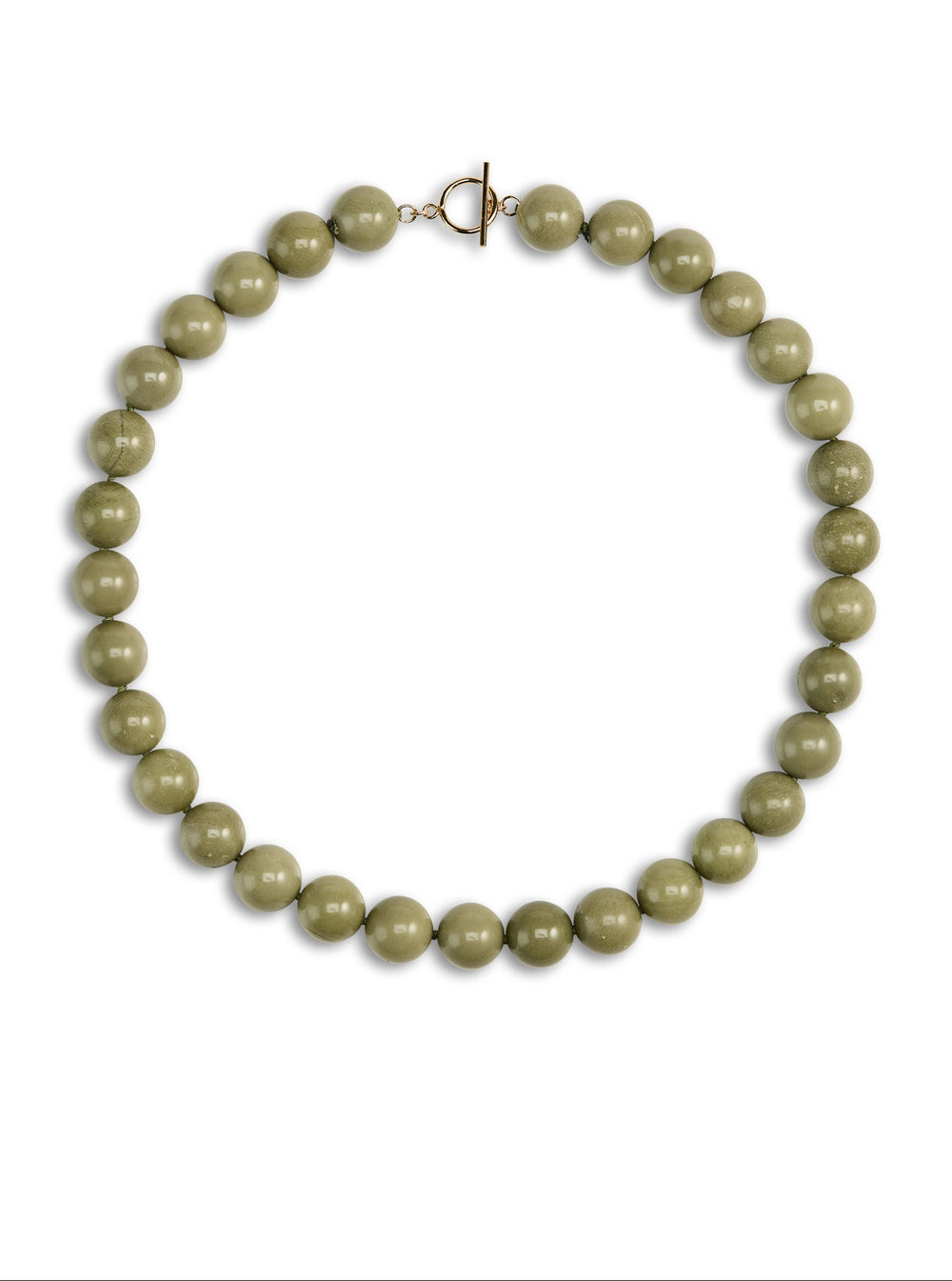 Grande Boule Necklace Avocado Jasper