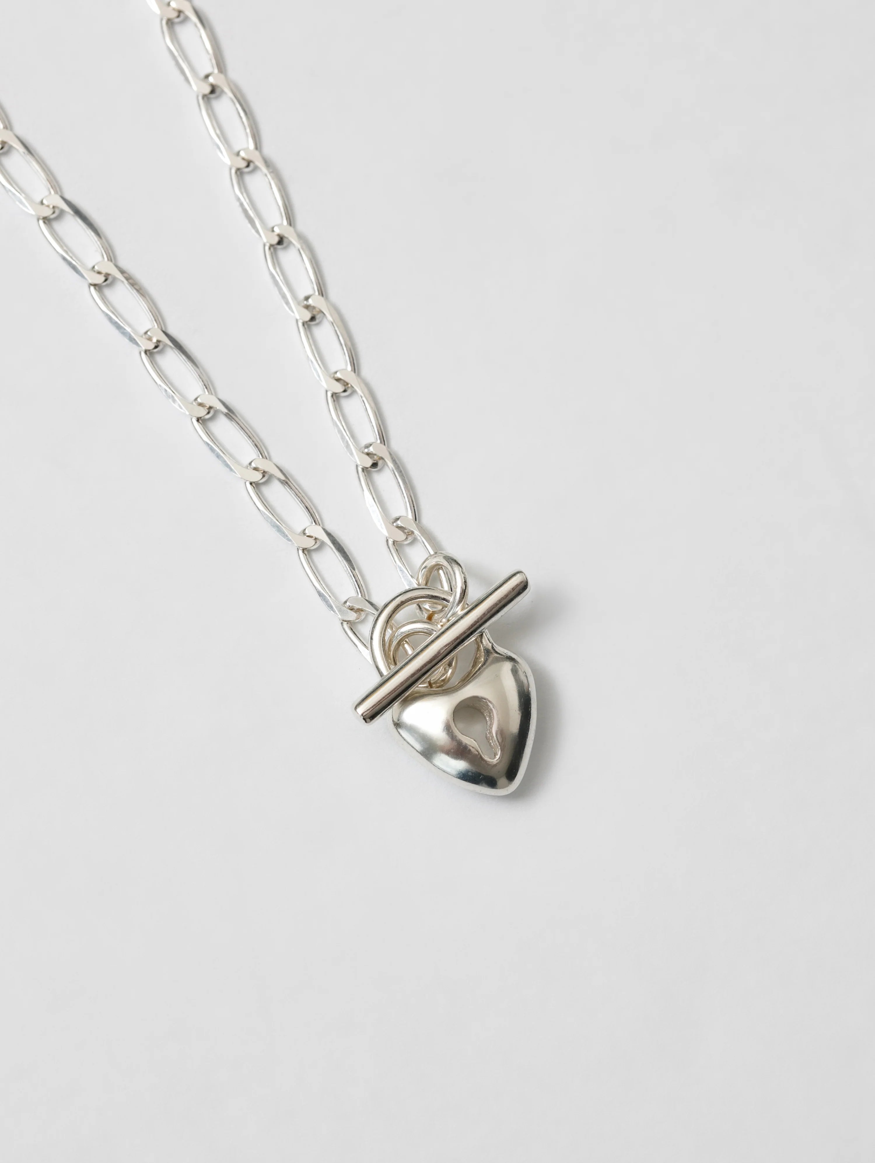 Heart Toggle Necklace Silver