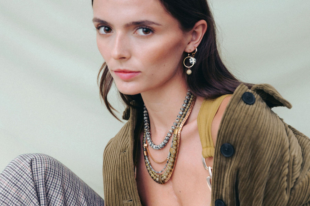 Marlow Necklace Dalmation Jasper