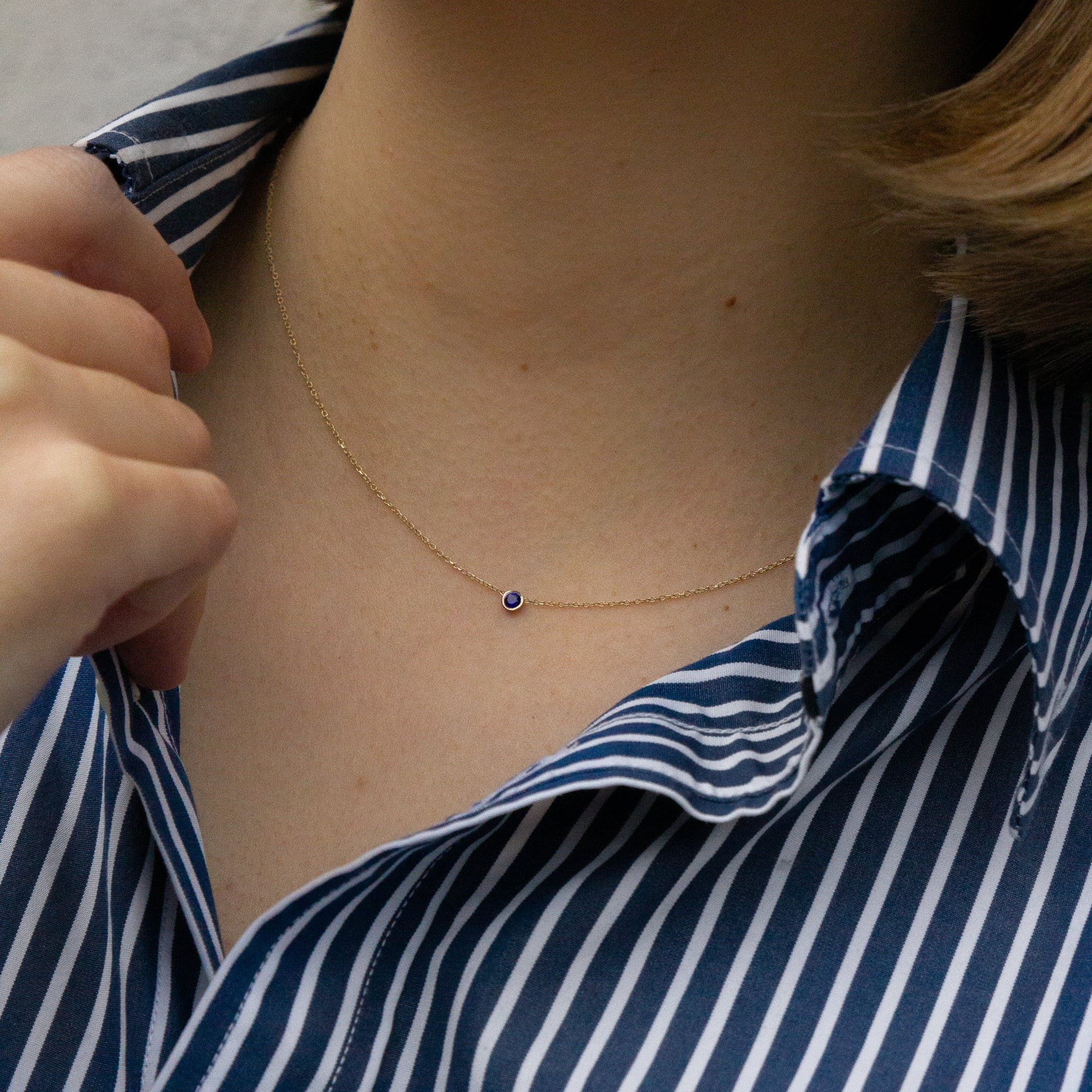 Barely There Sapphire Necklace