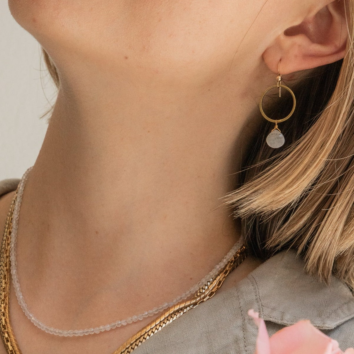 Rhea Earrings Moonstone