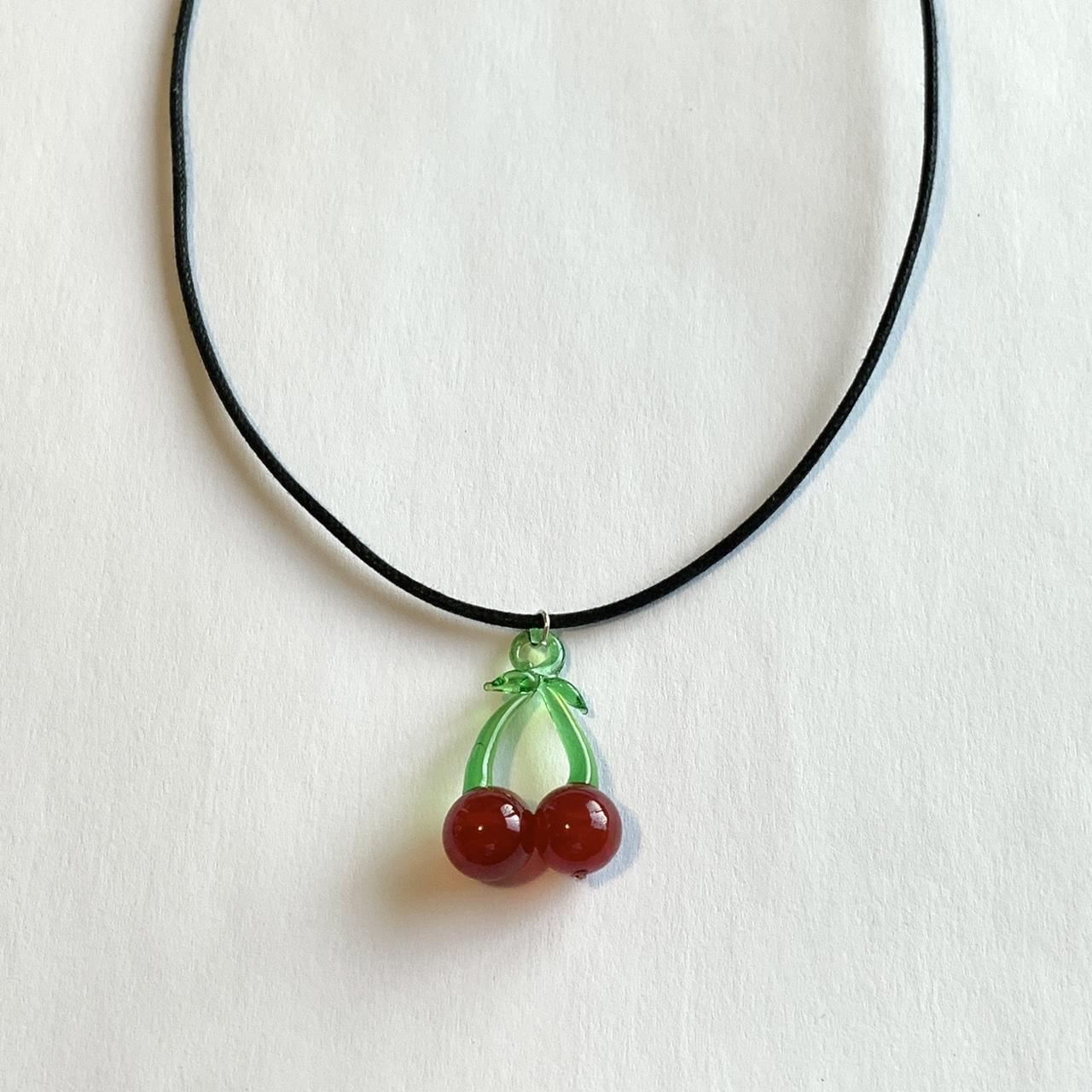 Cherry Cord Necklace
