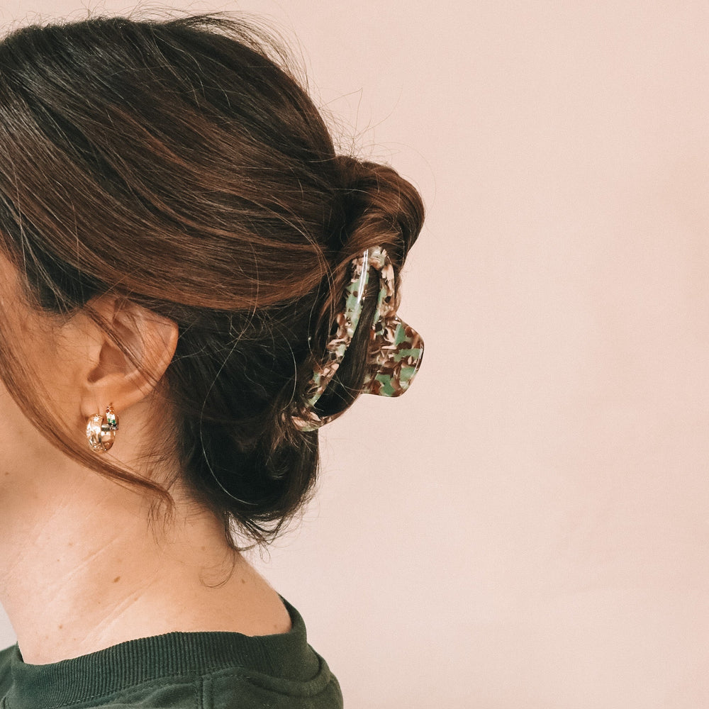 The Lydia Hair Clip Sage-Multi