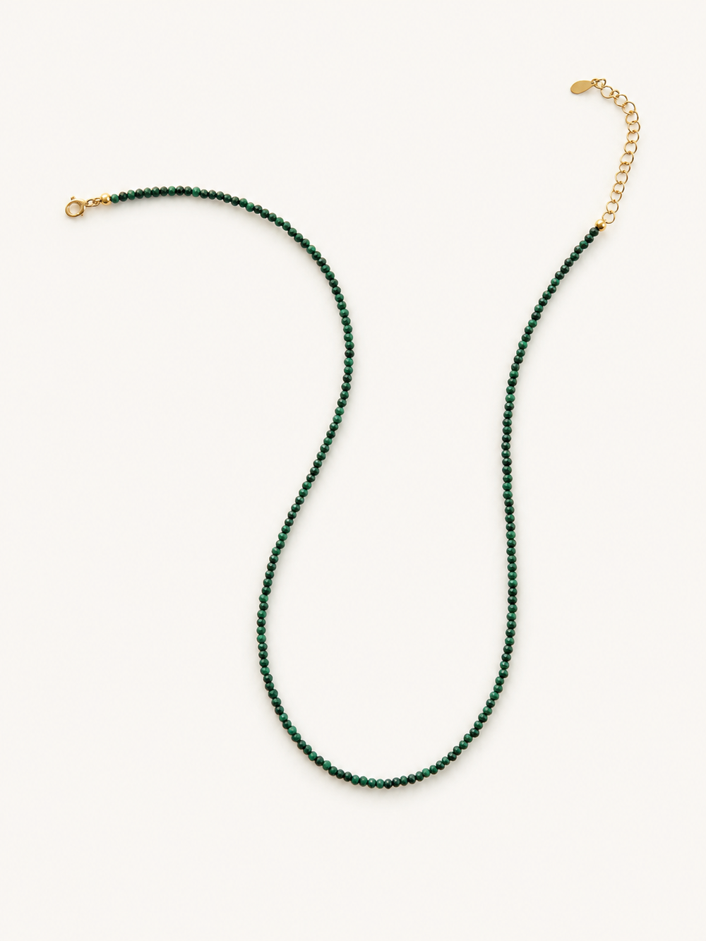 Petite Gemstone Necklace Malachite